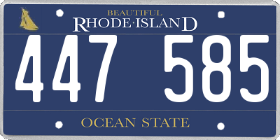 RI license plate 447585