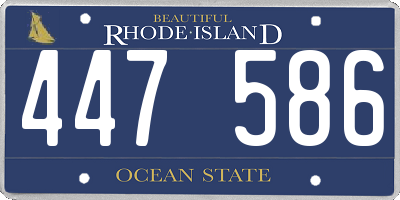 RI license plate 447586