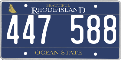 RI license plate 447588