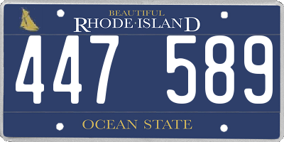 RI license plate 447589