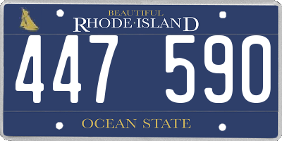 RI license plate 447590