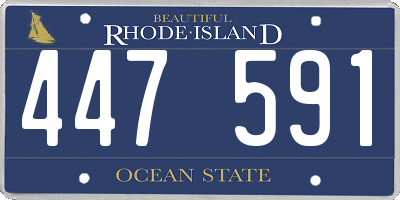 RI license plate 447591