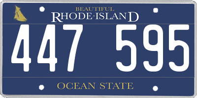 RI license plate 447595