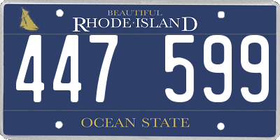 RI license plate 447599