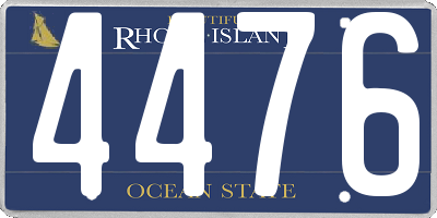 RI license plate 4476