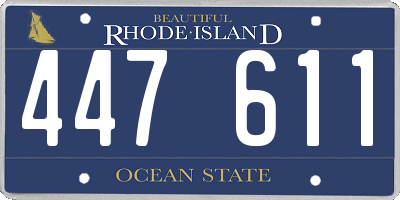RI license plate 447611