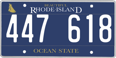 RI license plate 447618