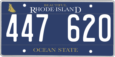 RI license plate 447620
