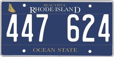 RI license plate 447624