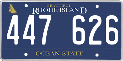 RI license plate 447626