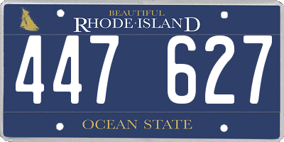 RI license plate 447627