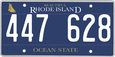 RI license plate 447628