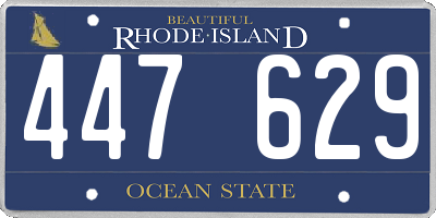 RI license plate 447629