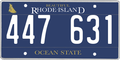 RI license plate 447631