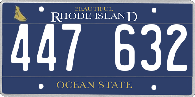 RI license plate 447632