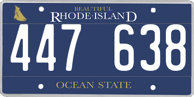 RI license plate 447638