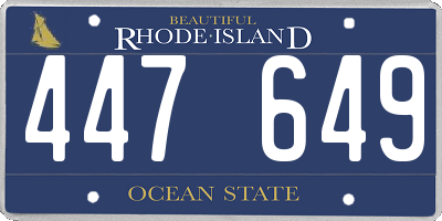 RI license plate 447649