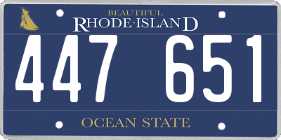 RI license plate 447651