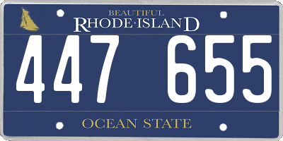 RI license plate 447655