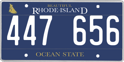 RI license plate 447656