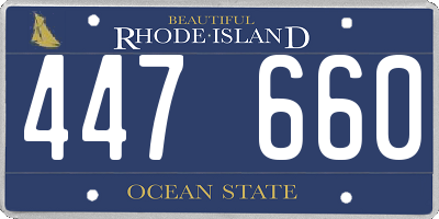 RI license plate 447660