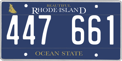 RI license plate 447661