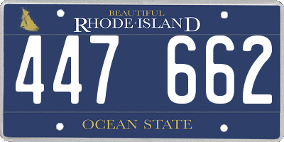 RI license plate 447662