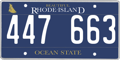 RI license plate 447663