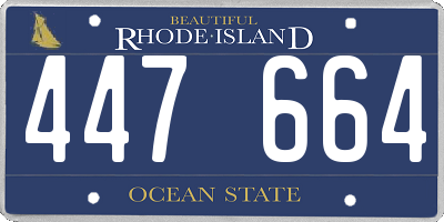RI license plate 447664