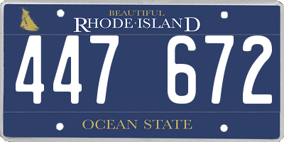 RI license plate 447672