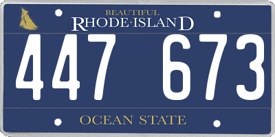 RI license plate 447673