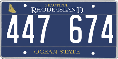 RI license plate 447674