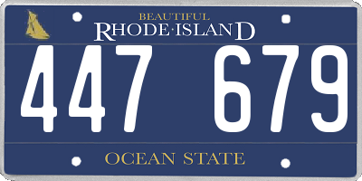 RI license plate 447679