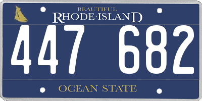 RI license plate 447682