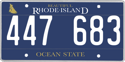 RI license plate 447683