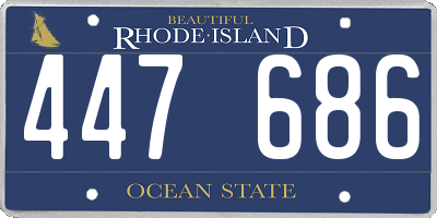 RI license plate 447686