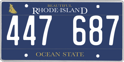 RI license plate 447687