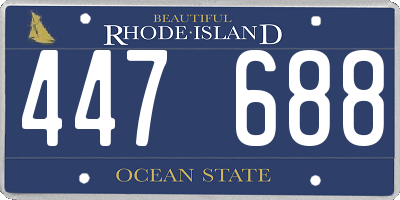 RI license plate 447688