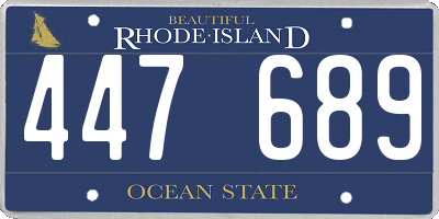 RI license plate 447689