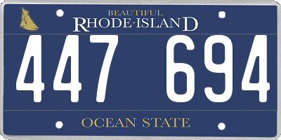 RI license plate 447694