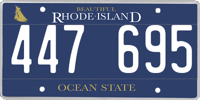 RI license plate 447695