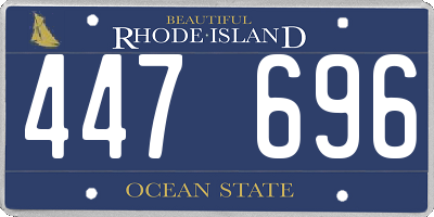 RI license plate 447696