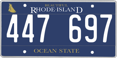 RI license plate 447697