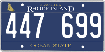 RI license plate 447699