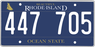 RI license plate 447705