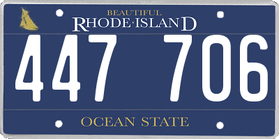 RI license plate 447706
