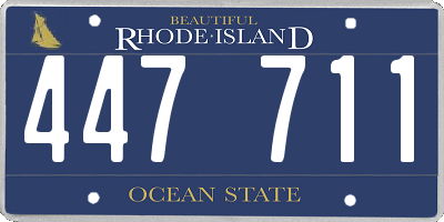 RI license plate 447711