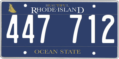 RI license plate 447712