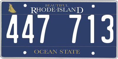 RI license plate 447713
