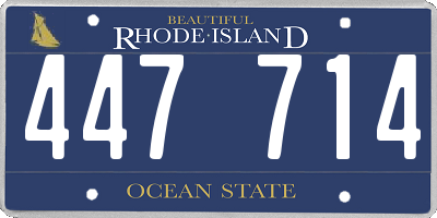 RI license plate 447714